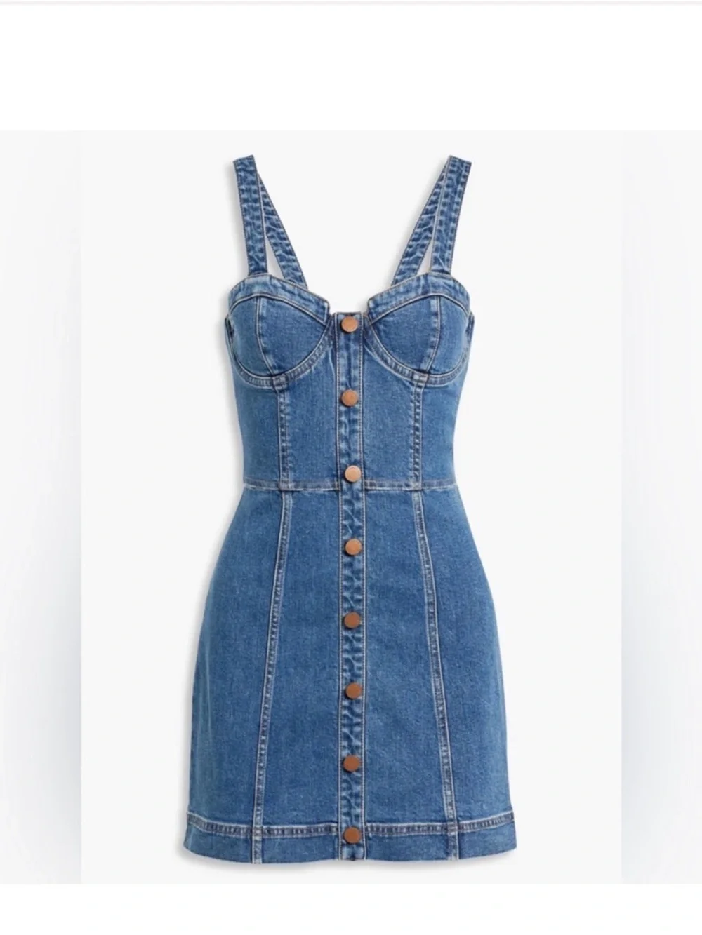 Alice + Olivia Blue Denim Jeans with Black Lining - Picture 2 of 5